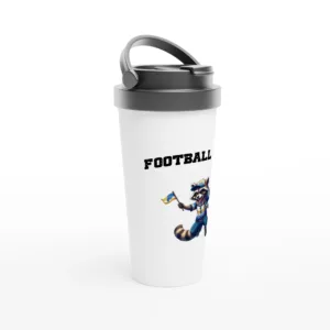 Football Mom - Mug de voyage en acier inoxydable
