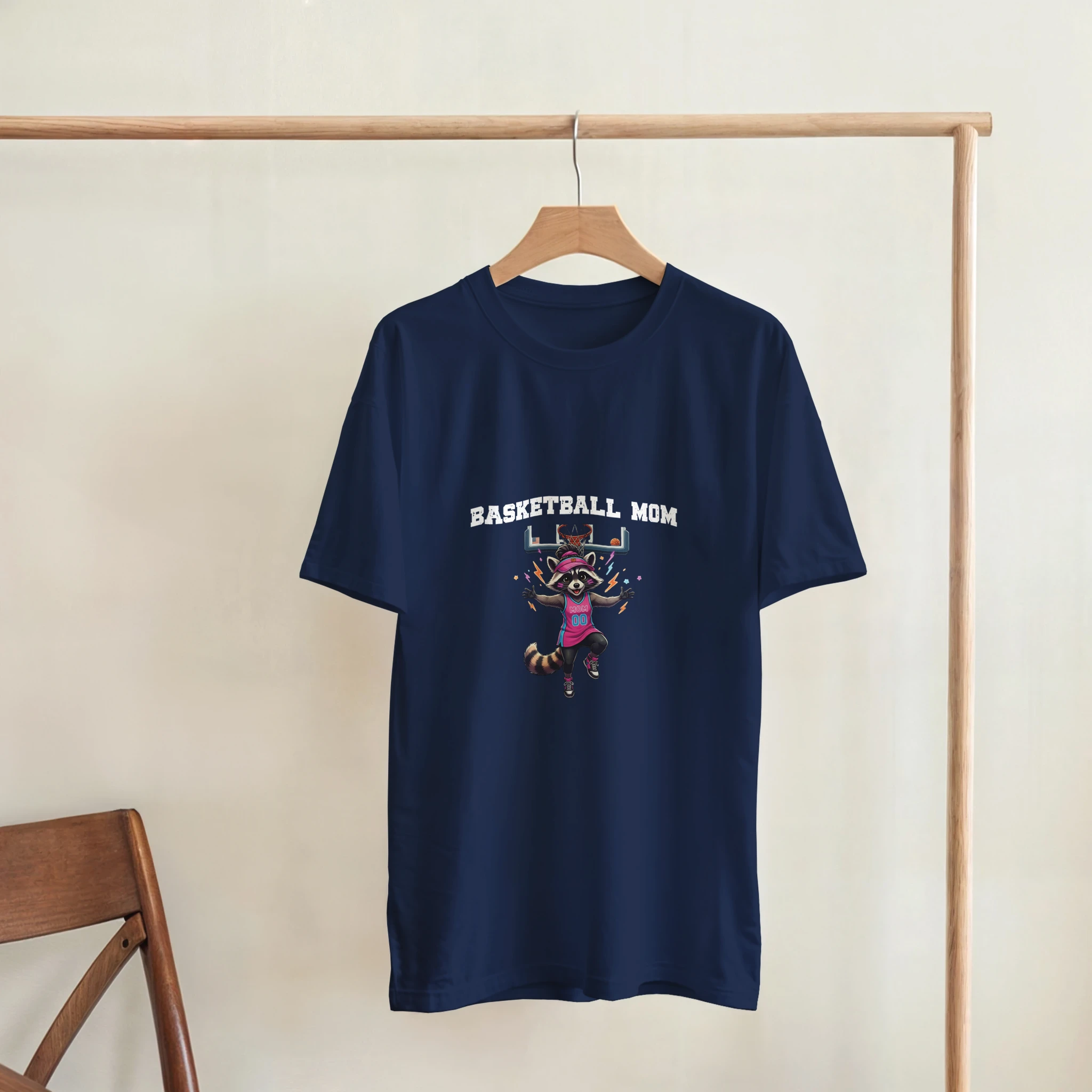 T-shirt Basketball Mom marine Tornooka SportLove humour
