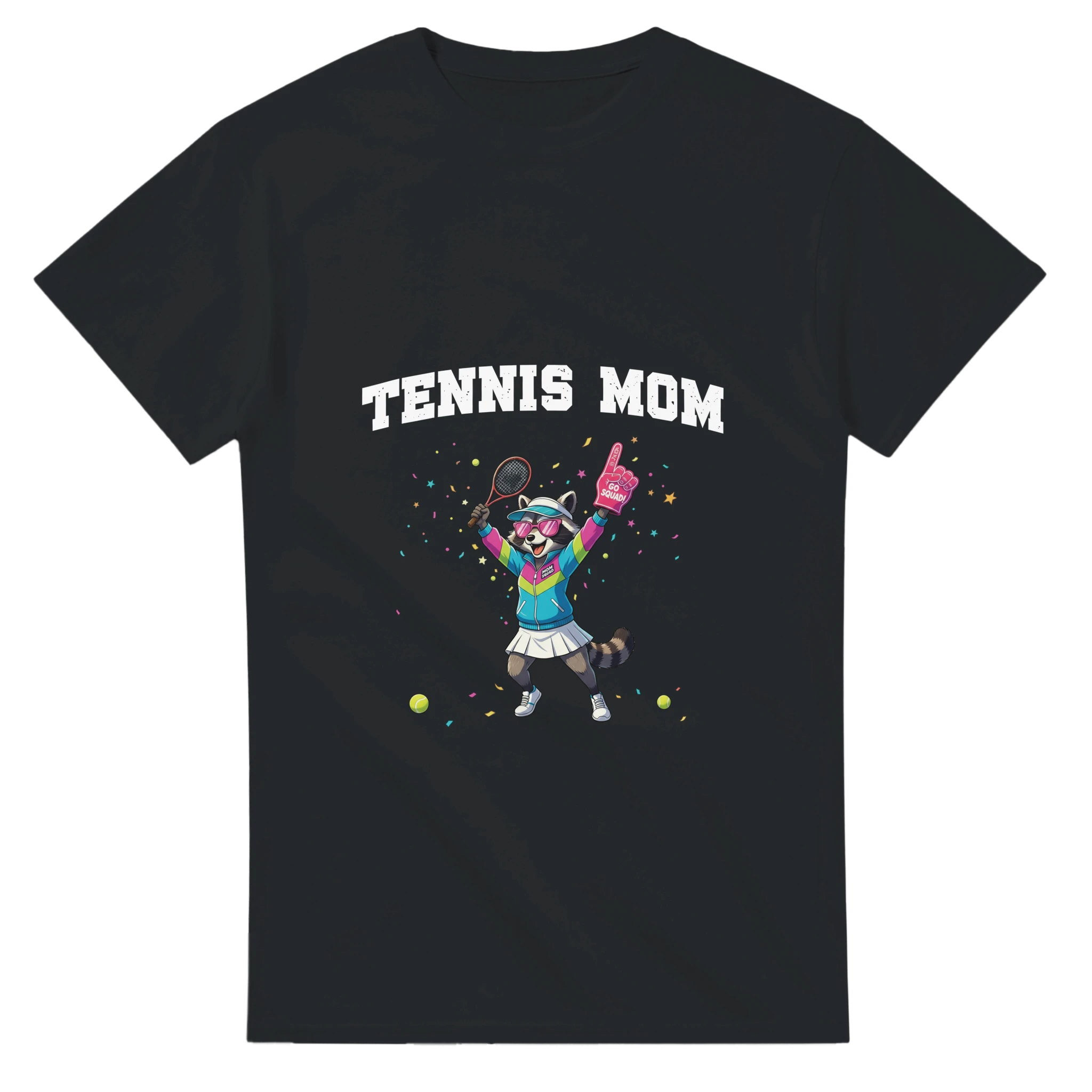 T-shirt Tennis Mom noir Tornooka SportLove humour