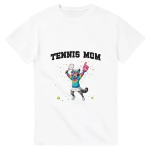 T-shirt Tennis Mom blanc Tornooka SportLove humour sport