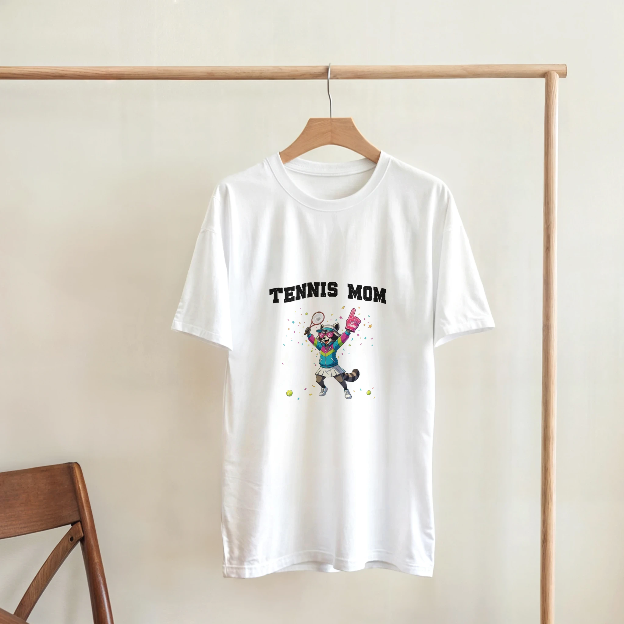 T-shirt Tennis Mom blanc Tornooka SportLove humour sport