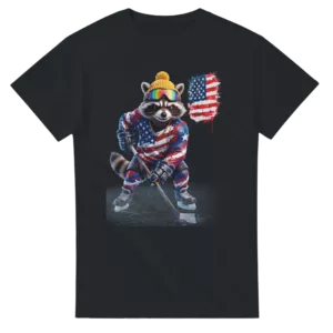t-shirt USA Hockey Fan Tornooka noir hockey américain – SportLove