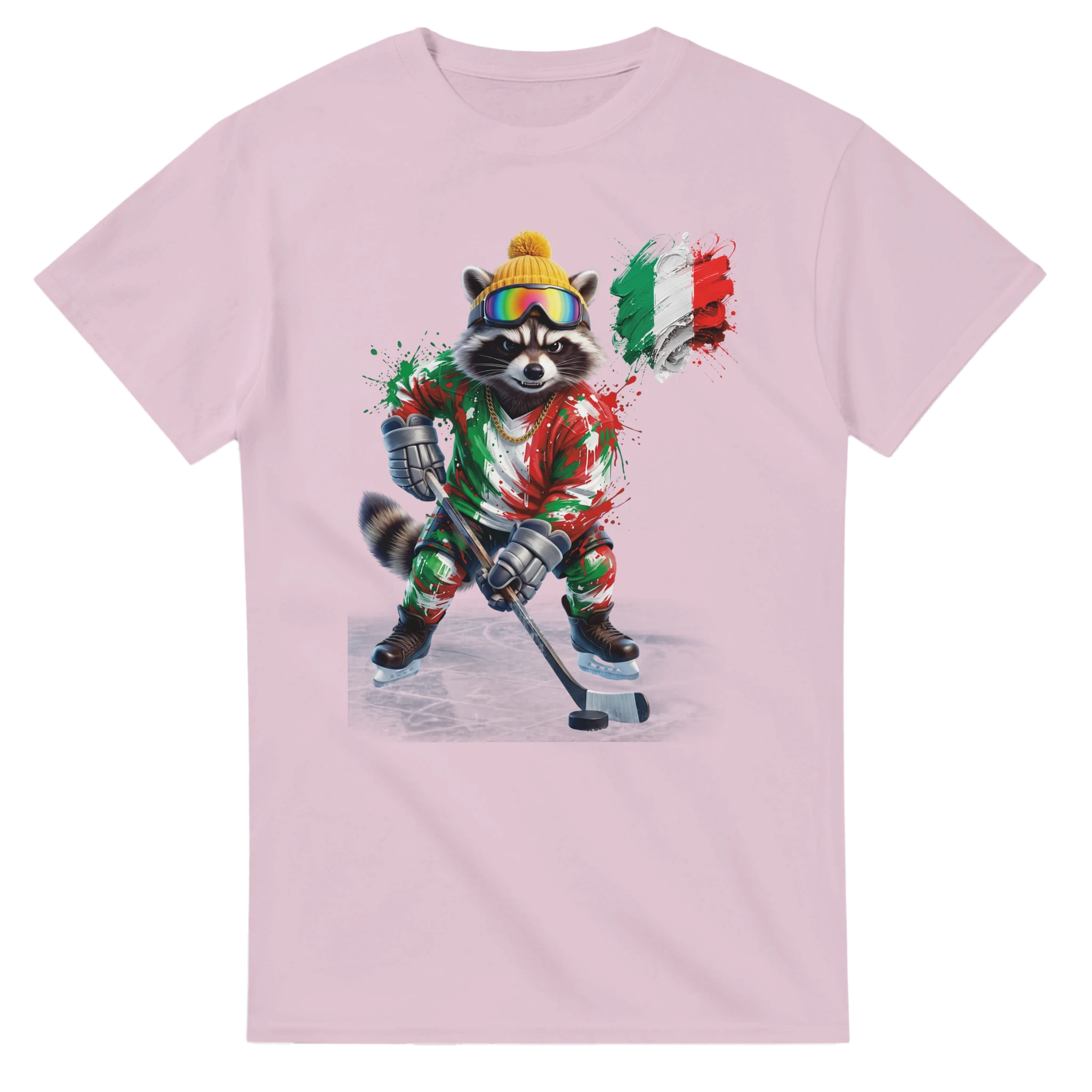 t-shirt Italy Hockey Fan Tornooka rose clair fan Italie – SportLove