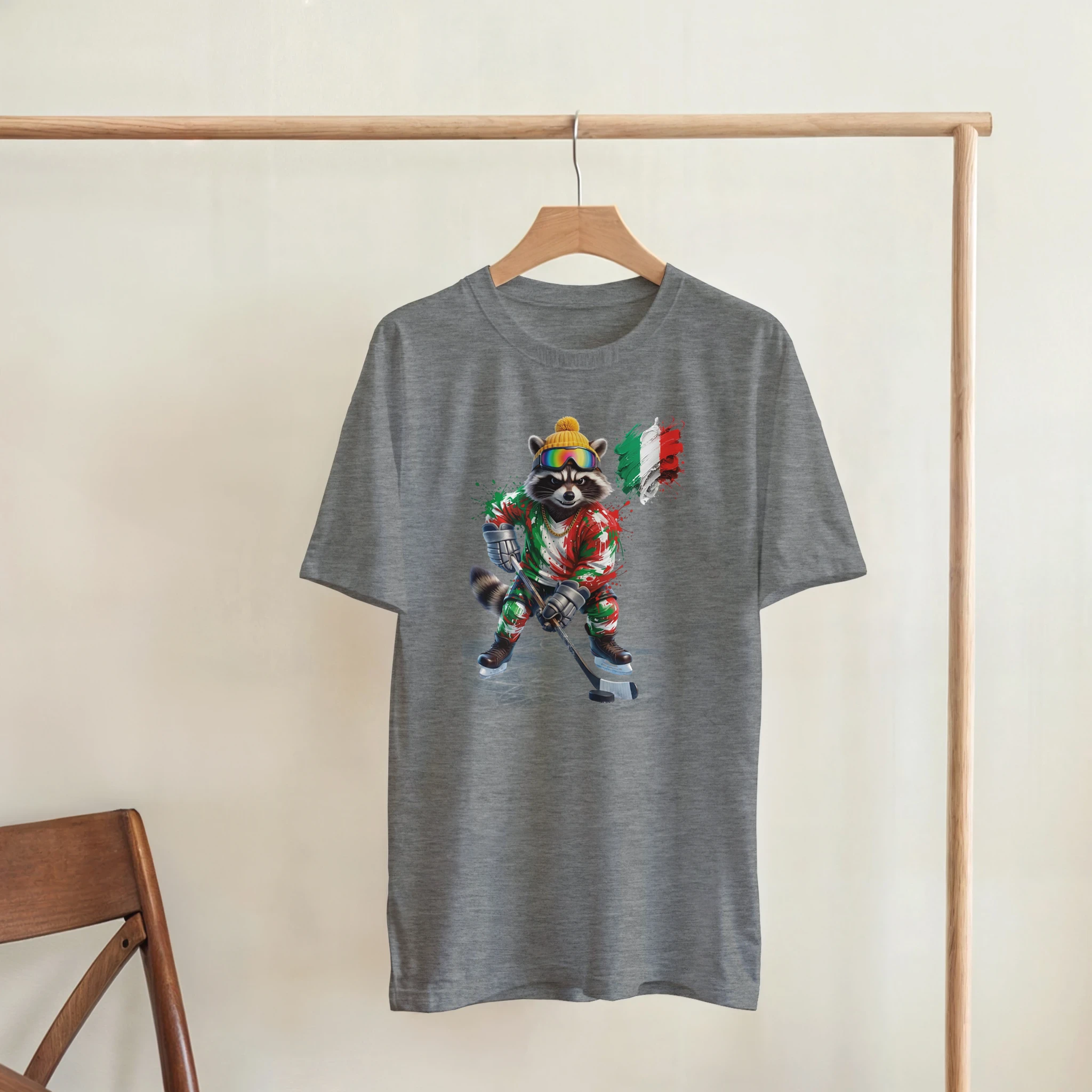 t-shirt Italy Hockey Fan Tornooka sport grey fan italien – SportLove