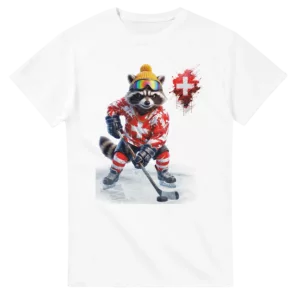 t-shirt Swiss Hockey Fan Tornooka maillot suisse blanc – SportLove