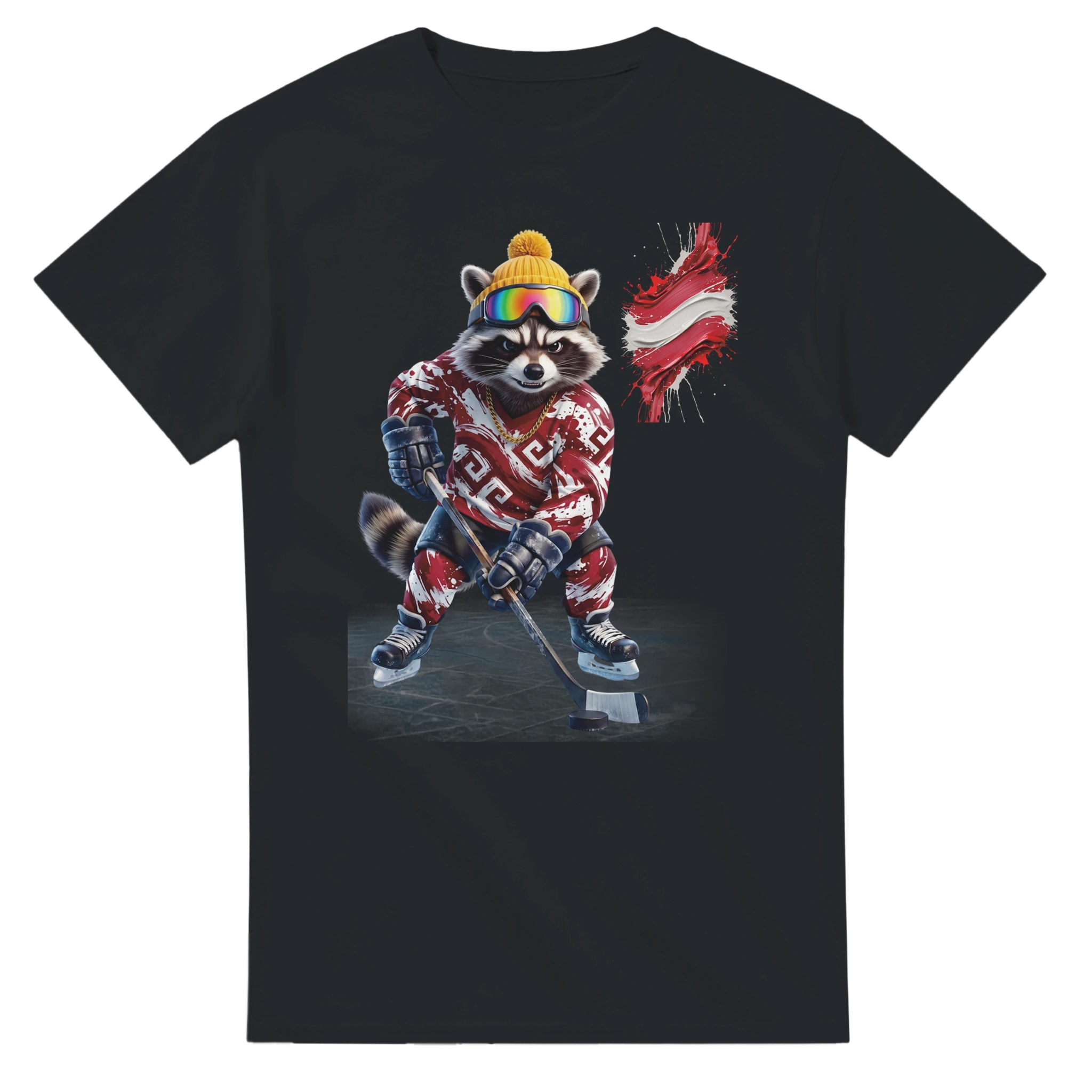 t-shirt Latvia Hockey Fan Tornooka noir hockey Lettonie – SportLove