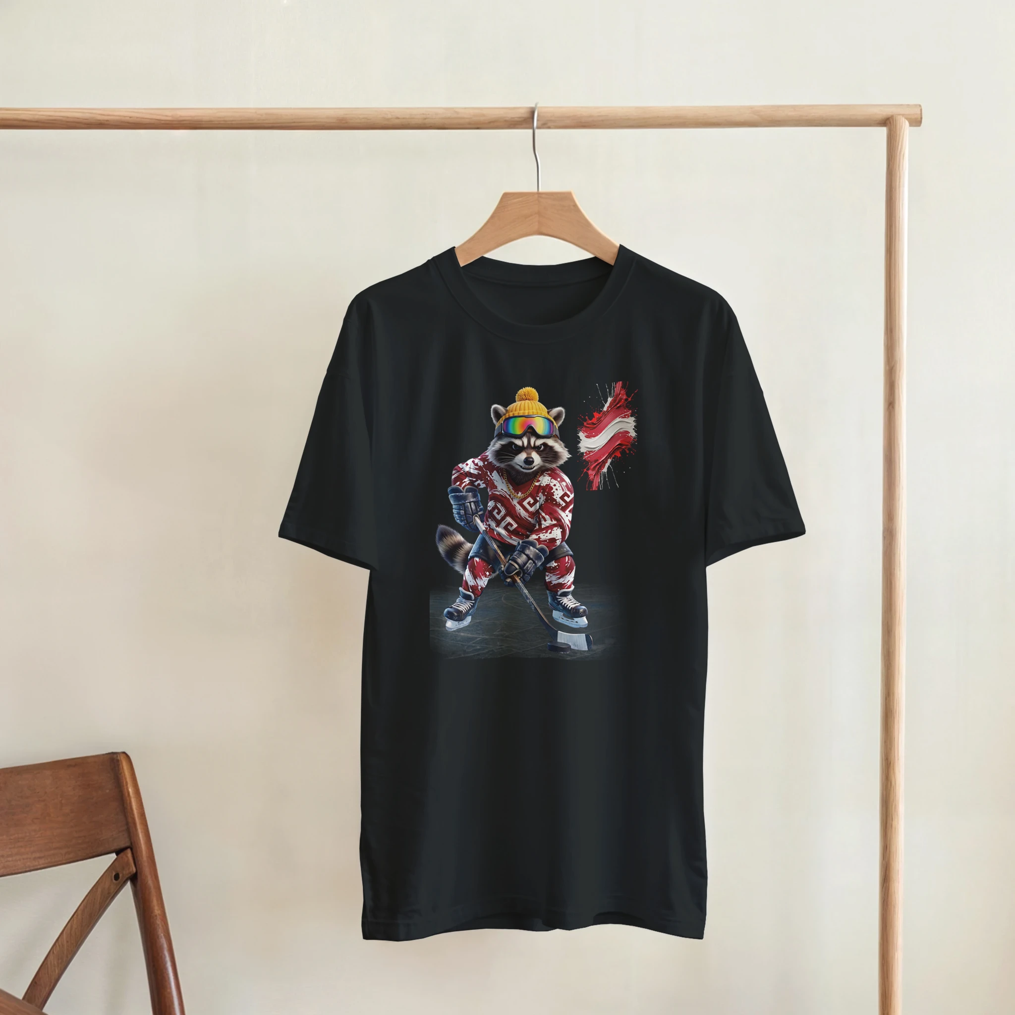 t-shirt Latvia Hockey Fan Tornooka noir hockey Lettonie – SportLove